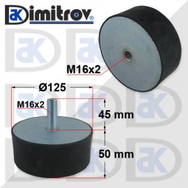 Антивибрационен тампон М16 х Ø 125 х 50 mm